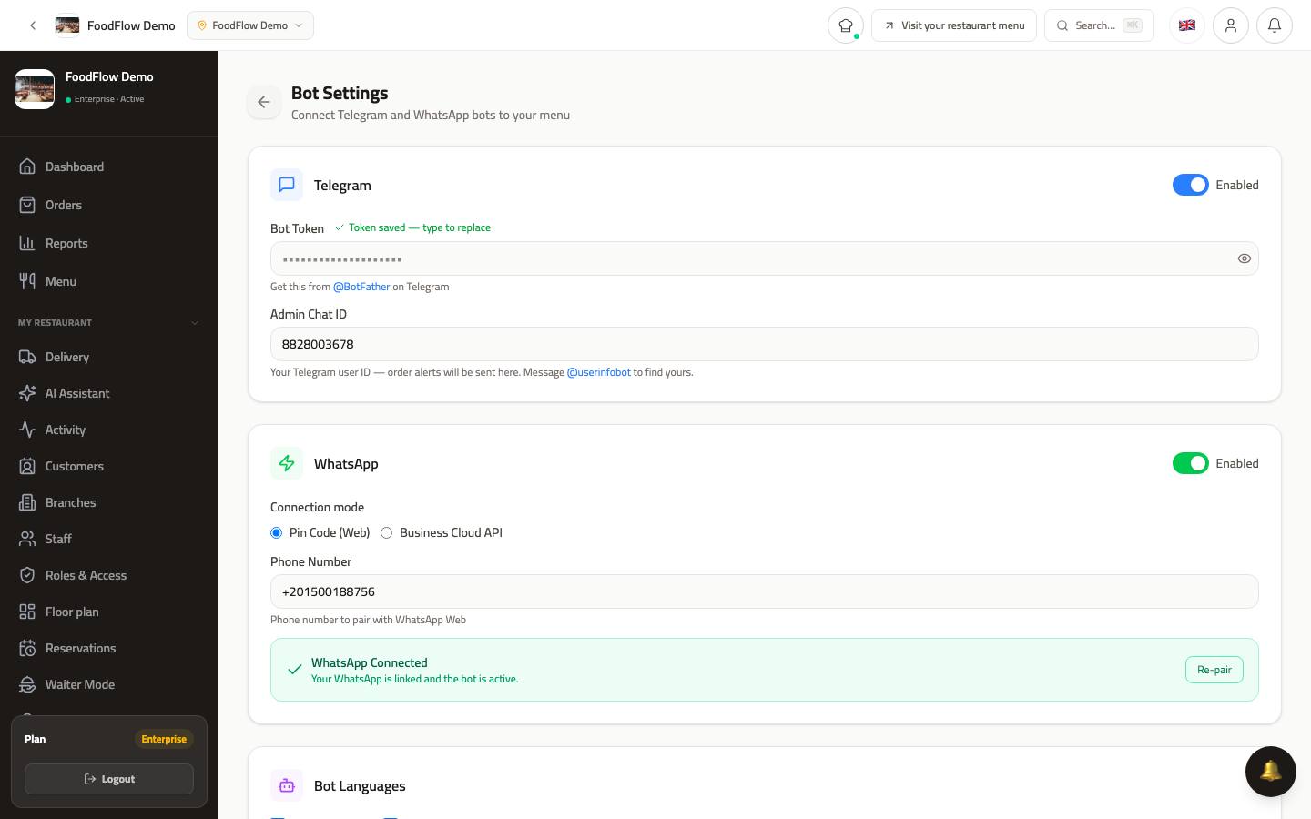 Bot Settings