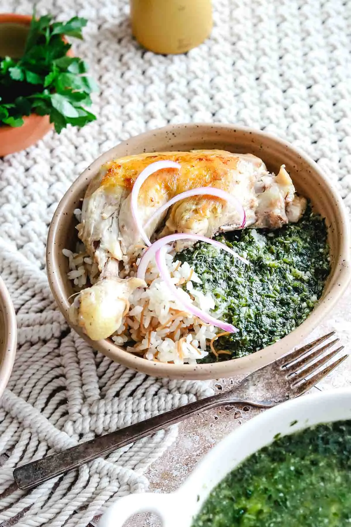 Molokhia with Rice